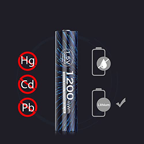 Deleepow Rechargeable Aaa Batteries 1.5V 1200Mwh Lithium Aaa Batteries Triple A Batteries With 1.5H Fast Lcd Charger, 1500 Cycles, 4-Pack #TOP5