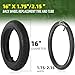 16'' x 1.75/2.15 Back Wheel Replacement Tire and Tube for BoB Revolution SE/Pro/Flex and Duallie - Made from BPA/Latex Free Premium Quality Butyl Rubber
