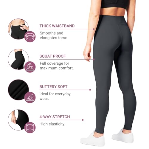 Image of SATINA High Waisted Leggings for Women - Comfortable and Stretchy in Versatile Sizes and Colors