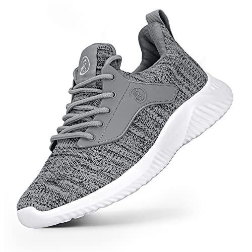 Image of Flysocks Womens Breathable Walking Shoes-Resistant Sport Tennis Shoes Fabric Lightweight Comfortable Casual Shoes Slip On Work Fitness Cycling Travel Sneakers, A- Gray Mix, 7.5