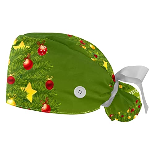 Chapeaux de travail arbre de Noël anti-transpiration pour retenir les cheveux longs au frais