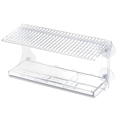 Mangeoire à fenêtre transparente pour oiseaux de compagnie et sauvages