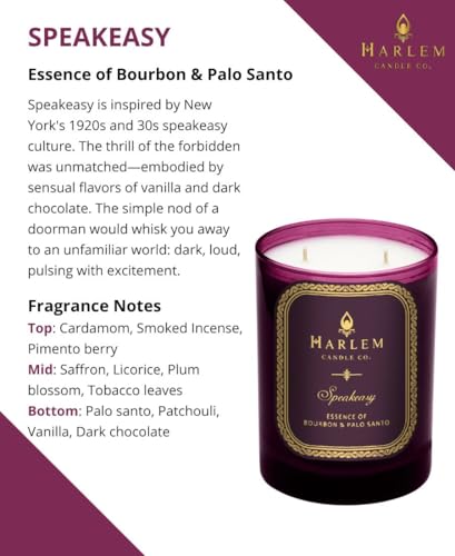 Harlem-Candle-Co-Speakeasy-Luxury-Candle-11-oz-Burgundy-Glass-Jar-Double-Wick-Soy-Wax-Gift-Box-Palo-Santo-Cardamom-Incense-Bourbon-Licorice-Tobacco-and-Pachouli-80-Hour-Burn Harlem Candle Co Speakeasy Luxury Candle 11 oz Burgundy Glass Jar Double Wick Soy Wax Gift Box Palo Santo Cardamom Incense Bourbon Licorice Tobacco and Pachouli 80 Hour Burn