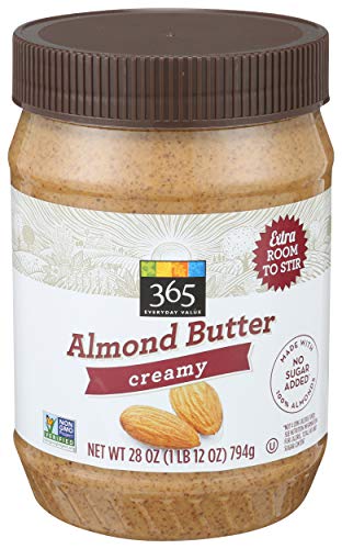 Whole Foods Market 365 Almond Butter Creamy, 28 Ounce Jar