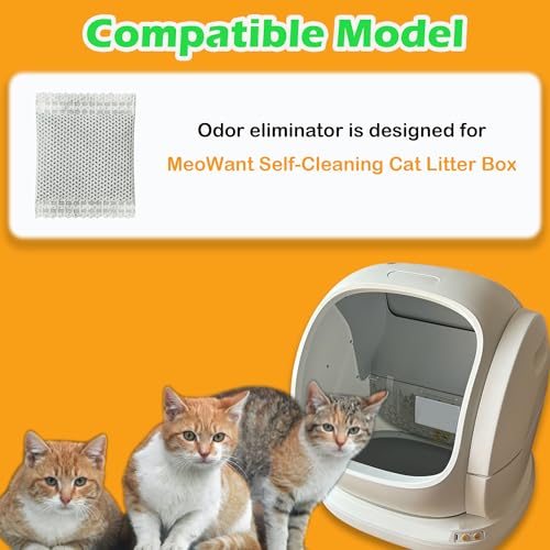 Pacote com 12 refis de filtros de carvão ativado para caixa de areia automática Meowant, eliminador
