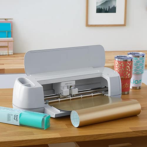 Image of Cricut Smart Vinyl Permanent Matte Metallic - 13in x 3ft - Vinyl for Permanent /Outdoor Decal Projects - Compatible with Cricut Explore 3 /Maker 3 - Champagne