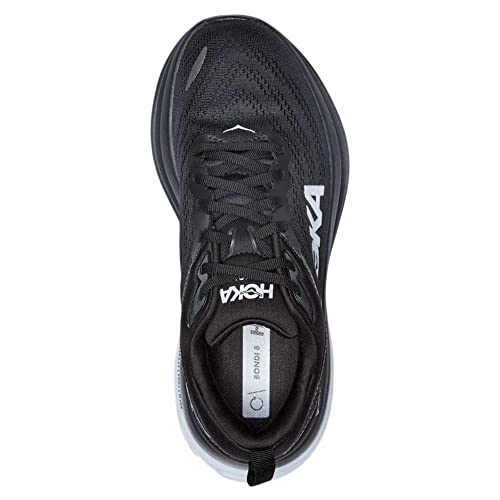 Hoka Men's Bondi 8 Black/White 7.5 Medium angle 8