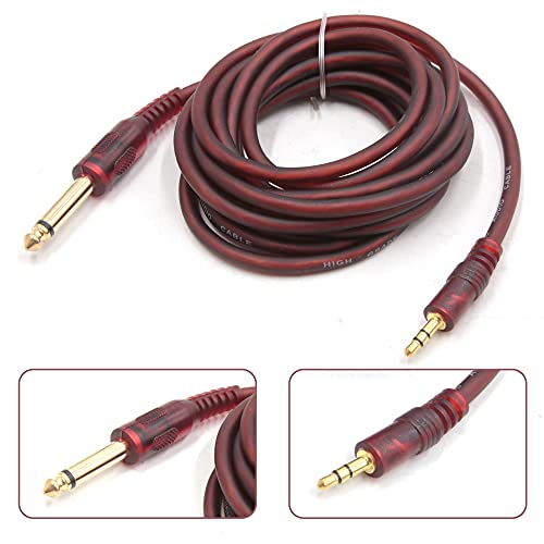 Câble audio Jack 1/8" mâle à mâle 1/4" TRS avec connecteurs robustes pour voiture