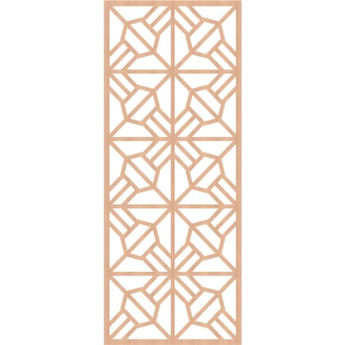 Image of 27 3 /8 inchW x 69 3 /8 inchH x 1 /4 inchT Auburn Decorative Fretwork Wood Wall Panels, Alder