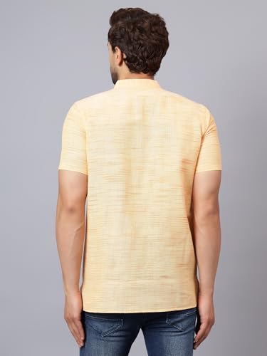 Image of LATEST CHIKAN Men's Cotton Regular Casual Strped Short Kurta Half Sleeves - (SK-LJ.DS.AS)