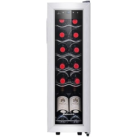 Kalamera KRC-12SS 12Bottle cooelr Mini Fridge, Silver Cover