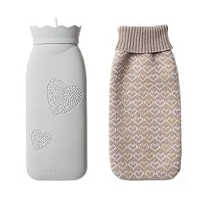 bolsa agua caliente Botella de agua caliente con suave paño grueso y Cover Girl vientre caliente botella de agua…