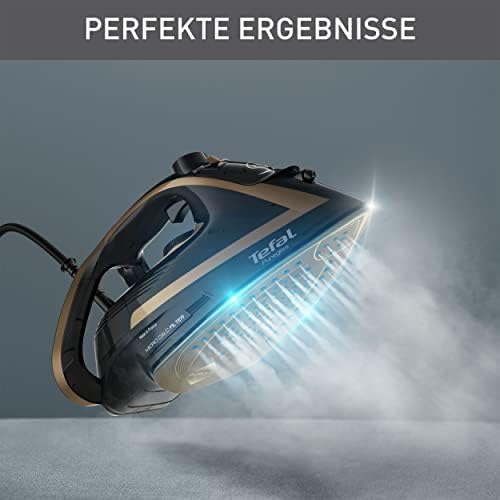 Tefal FV8064 puregliss żelazko parowe | 3000 W | 280 g/min wyrzut pary | 0-50 g/min zmienna para | pionowa para | stopa żelazka Durilium AirGlide Autoclean | filtr Micro-Calc | czarny/złoty