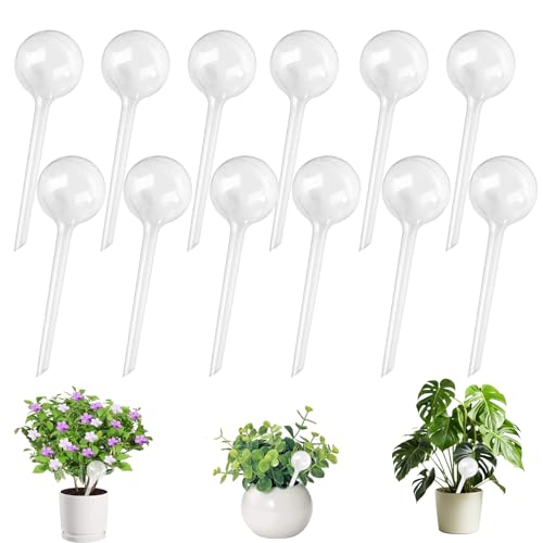 DTXYBC Globes d'arrosage Automatique, 12 Pièces Globes d’arrosage en Plastique, Boules d'Irrigation pour Plantes 13 x 5 cm, Ampoules d'Arrosage, pour...