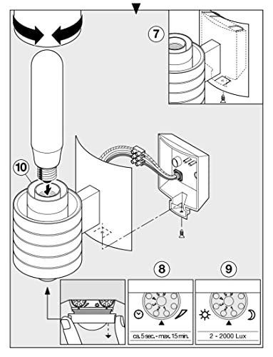Steinel Sensor Außenleuchte L 260 S, 9.87 W LED Lampe, 240° Bewegungsmelder, 12 m Reichweite, 703 lm, Edelstahl, Weiß