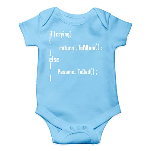 AW Fashions Crying Return to Mom Else Pass to Dad Baby Bodysuit Funny Cute Infant Newborn Clothing Unisex
