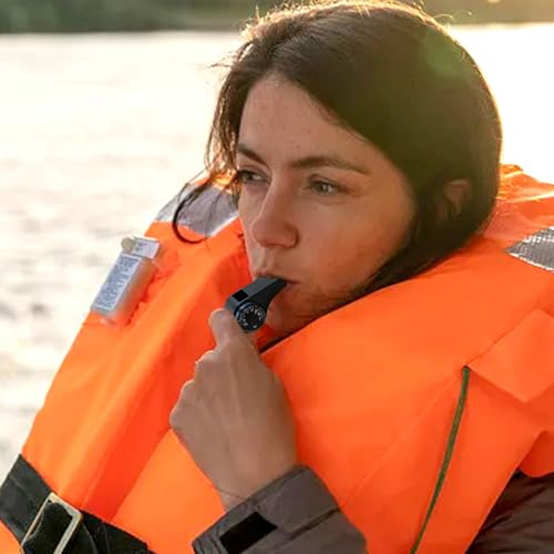 Camping Whistle with Compass - 3 in 1 Outdoor Multifunctional Tool with Thermometers | Loud Survival Whistle, Compass Outdoor Survival Equipment for Hiking, Camping – Image 3