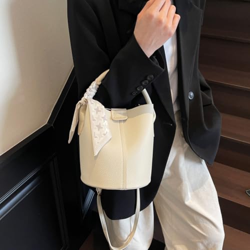 PU Leather Bucket Bag for Women with Inner Pocket Mini Shoulder Messenger Bag Top Handle Bag for Work & Daily Use4