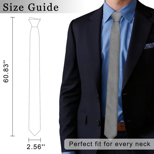 Image of Cotton Ties for Men Solid Color Skinny Tie Mens Necktie for Wedding Graduation Formal Dinner