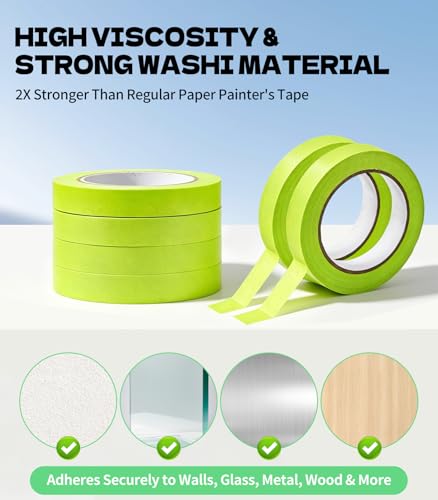TapeZilla Washi Masking Tape for Art,Walls and Auto Painting 1.5in x 60yd — view 2