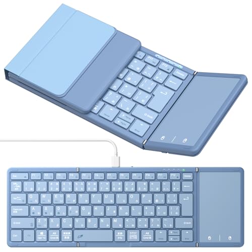 �y�ŐV�^�zOmikamo �L�[�{�[�h Bluetooth �܂��� ipad �L�[�{�[�h ���C�����X �^�b�`�p�b�h�t�� JIS�z����{��z�� �L�����������p �t���T�C�Y �}���`�y�A�����O Android/Win/Mac/iOS/Google�Ή� USB-C