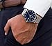 BUREI Men's Fashion Minimalist Wrist Watch Waterproof Watches Simple Ultra Thin Watches Analog Quartz Date with Stainless Steel Mesh Band (Blue Silver)