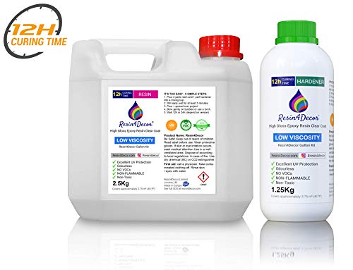 Secado rápido 12 horas Resina epoxi de alta calidad Resin4Decor una capa transparente Art Resin 3,75kg