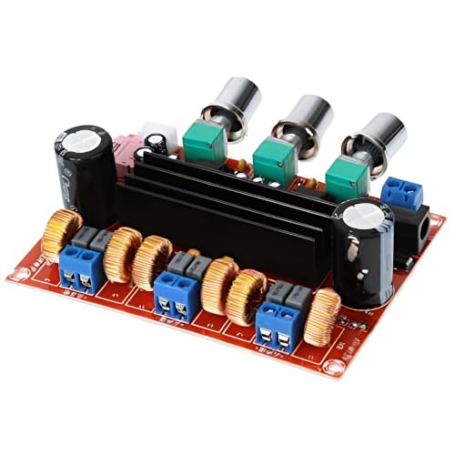 Image of Robocraze TPA3116D2 50Wx2+100W 2.1 Channel Digital Subwoofer Amplifier Board 12V-24V Power XH-M139