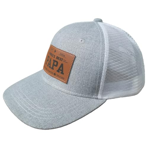 QSANQEN Worlds Best Papa Hat Adjustable Baseball Cap Christmas Fathers Day Birthday Gifts Trucker Hat for Dad