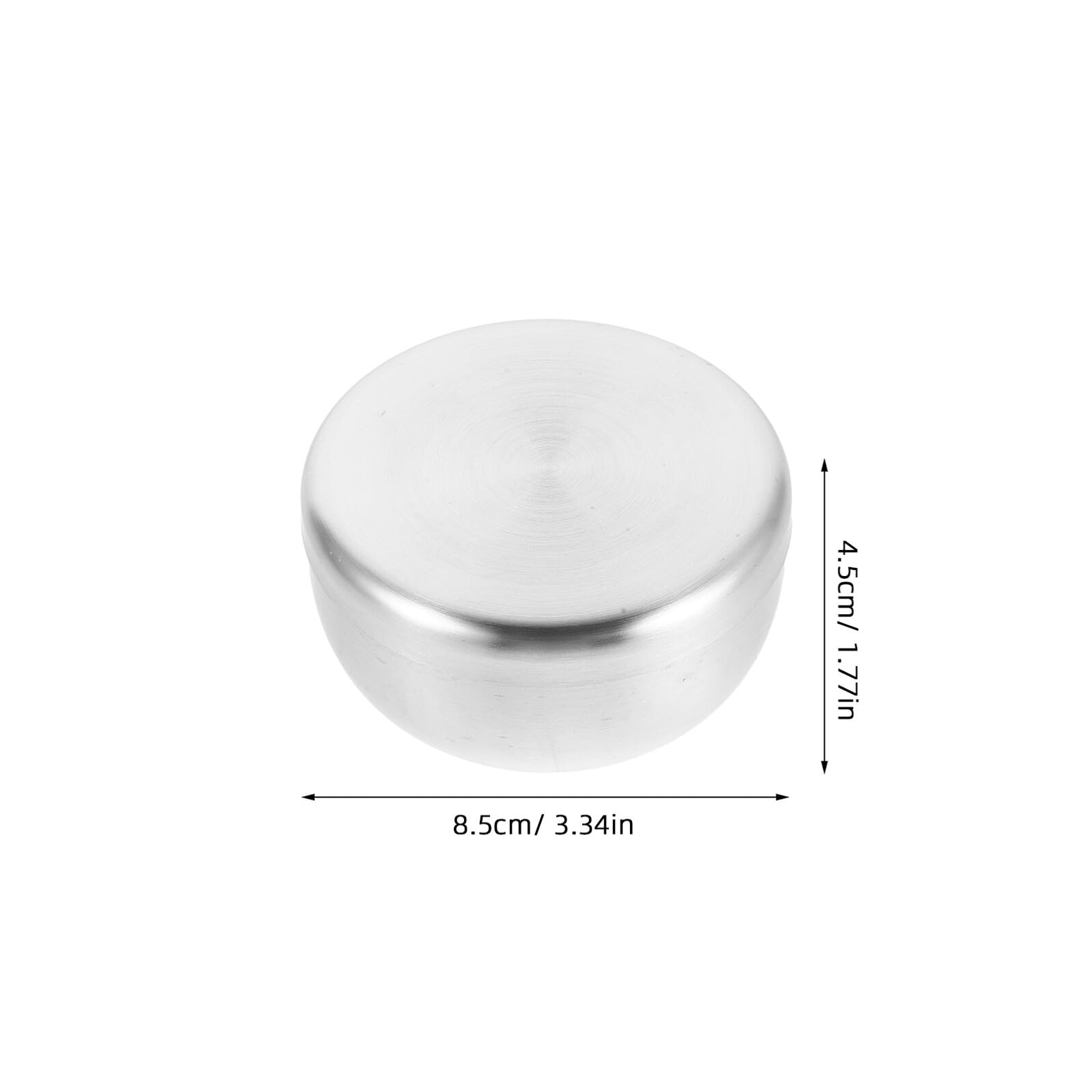 Set 4 Ciotole da Barba in Acciaio Inox 304 Rotonde con Coperchio, Ciotole per Crema da Barba e Sapone Uomo, Portatili e Multiuso per Rasatura e Viaggi