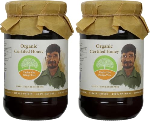 Image of MANGO TREE UTMT Under the Mango Tree Organic Certified Honey, 500 g - 100% Pure & Natural, Single Origin, No Additives and Ethically Sourced (Pack of 2)