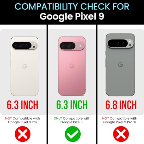 Image of MILLION CASES Back Cover Case for Google Pixel 9 Shockproof Protective Elegance Crossbody Leather Wallet Case for Men & Boys(Black)