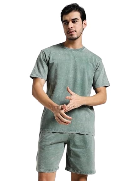 spense clothing Men Cotton Cordset and Nightsuit Light wash Design-picture-25