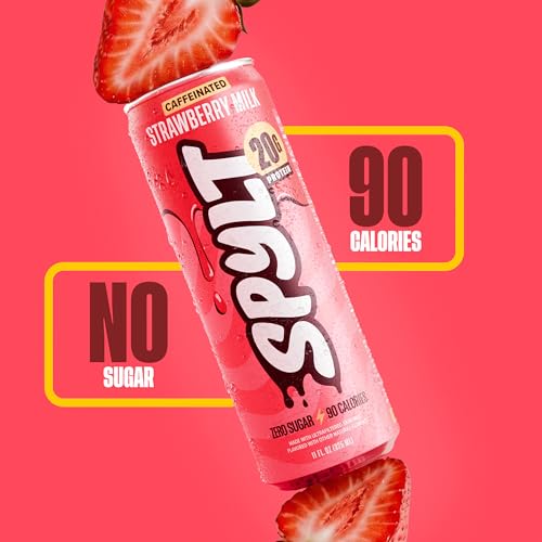 Image of Spylt Strawberry Milk Protein Shake, 20g, 60mg Caffeine, 12 Pack