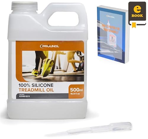 Prounol Treadmill Belt Lubricant – 16.9 Ounce – 100% Pure Silicone Oil with Ultra Precise Applicator – Easy to use Treadmill Belts Lubricant