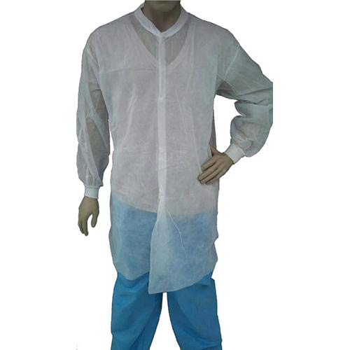 Tian's International 843885NP-2XL Light Weight Lab Coat with Knit Wrist and Cuff, SPP, No Pocket, XX-Large, White (Pack of 50)
