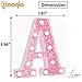 Pooqla LED Marquee Letter Lights, Light Up Pink Letters Glitter Alphabet Letter Sign Battery Powered for Night Light Birthday Party Wedding Girls Gifts Home Bar Christmas Decoration, Pink Letter A