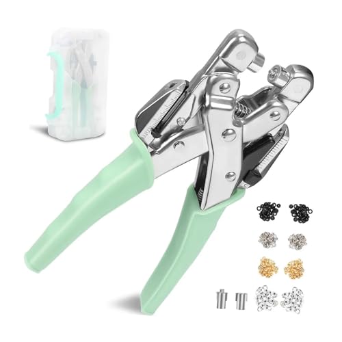 STYLEHEAVEN Grommet Eyelet Pliers Tool Set Eyelet Hole Punch Plier for...