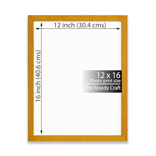 Image of Photo Frame 12x16 inch | Orange Photo Frame For Wall With Bold Contrast | Wall Photo Frames For Home Decoration | Wooden Frame With Neat Layout | Birthday Photo Frames For Memorable Moments