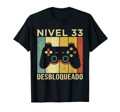 Gaming Videojugador Mando Cumpleaño 33 Aniversario Gaming Camiseta