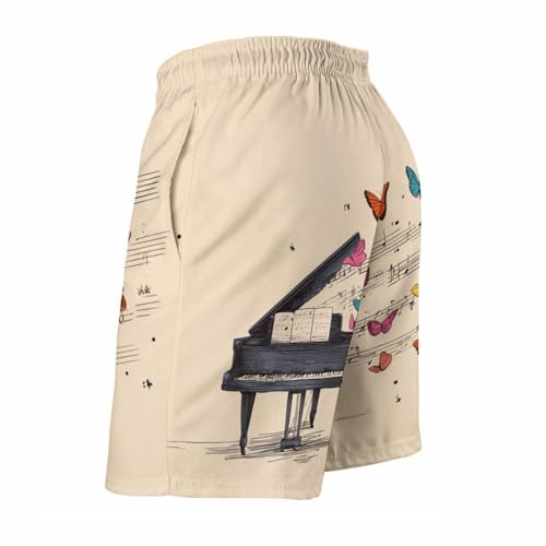 Music Notes Piano Mens Swim Trunks Quick Dry Board Shorts Beach Swimwear Bathing Suits4