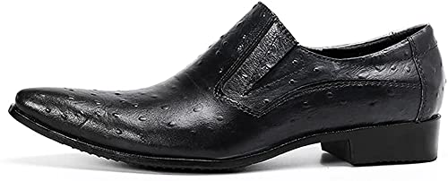Santimon Mens Slip On Loafers Dress Casual Shoes - Genuine Leather Comfortable Smoking Mocasines for Party Travel Wedding3