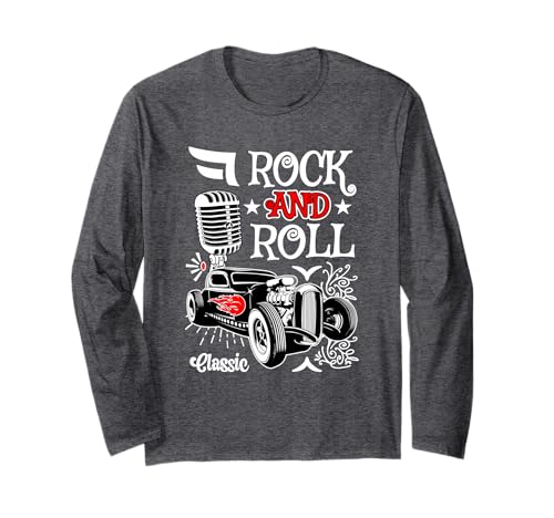 Rockabilly Vintage Ropa Años 50 Rockera Rock and Roll Música Manga Larga