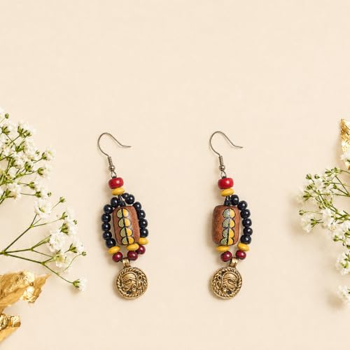 Image of Handcrafted Bohemian & Tribal Earrings for Women - Ethnic Brass, Floral & Festival-Inspired Statement Designs in Drop, Dangle, Hoop & Stud Styles