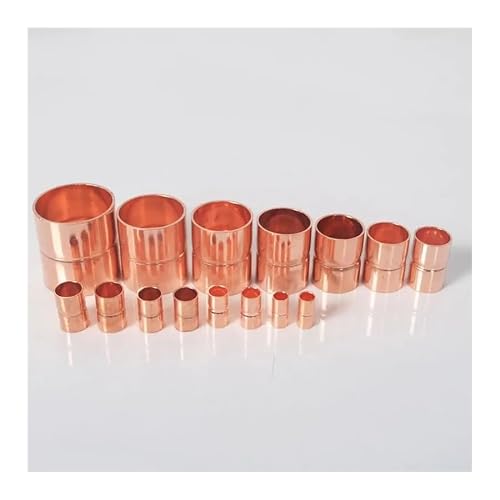 AARTERZZA 15mm Inner Diameter Copper End Feed Straight Equal Coupling Plumbing Fitting Scoket Weld Water Gas Oil 1mm Thickness