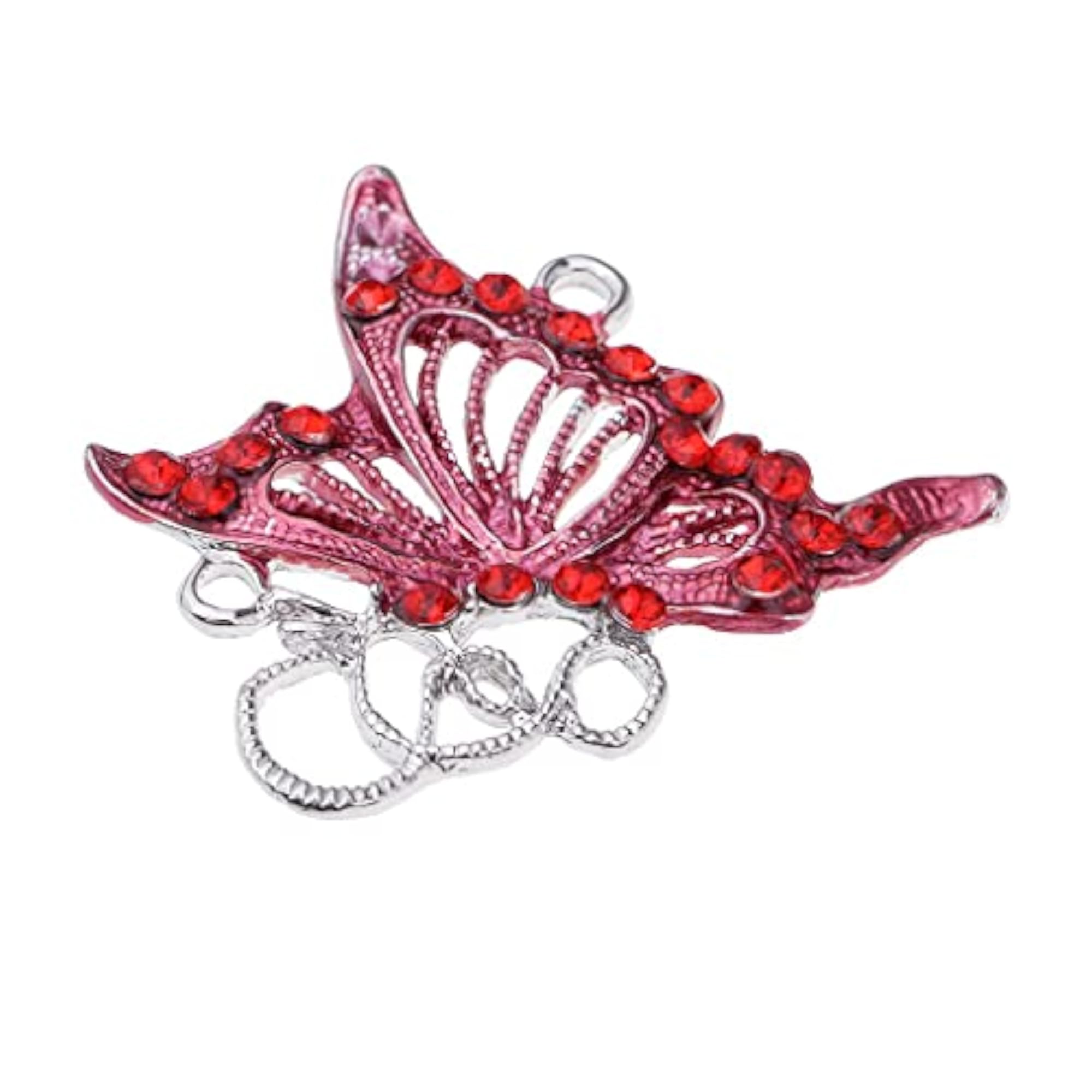 Alloy Butterfly Shape Rhinestone Pendant Charms for Jewelry Making