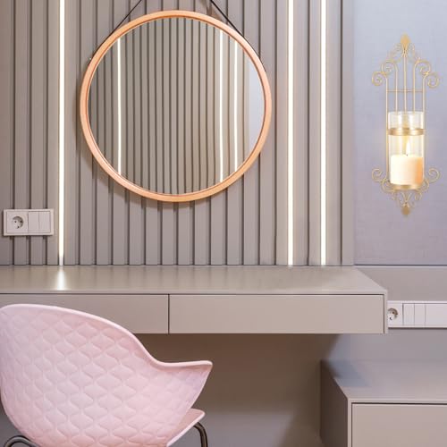 Candelabro de pared clásico europeo en hierro y vidrio de lujo 7