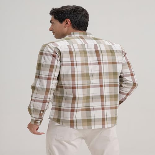 Image of BASICS 100% Cotton Checked Shirt for Men | Slim Fit | Everyday Smart Casual Wear | Full Sleeve