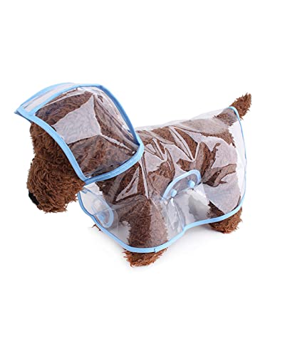 Imperméable pour Chien - Manteau Anti-Pluie Poncho pour Chiens avec Capuche en Nylon Transparent, Réglable et facile à porter, Imperméable et résistant au...