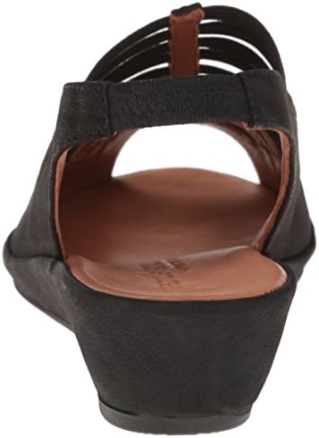 Gentle Souls by Kenneth Cole Women's Women's Lee Wedge Sandal, Black Nubuck, 7.5 | Image 2